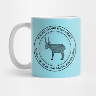 Saiga Antelope - We All Share This Planet - meaningful animal design Mug